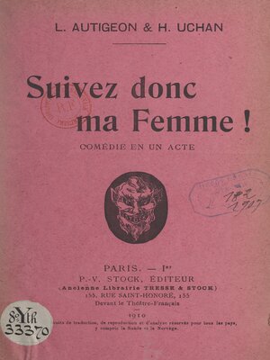 cover image of Suivez donc ma femme !